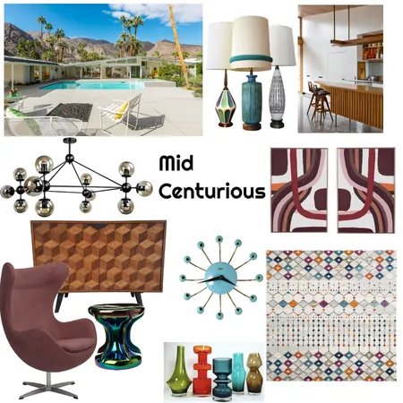 Mid-Century Modern1 Interior Design Mood Board by staged design on Style Sourcebook