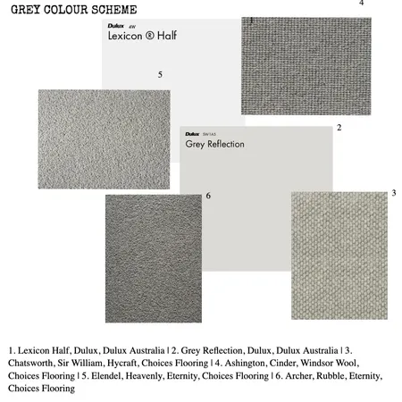GREY COLOUR SCHEME JANET Interior Design Mood Board by Christina Gomersall on Style Sourcebook