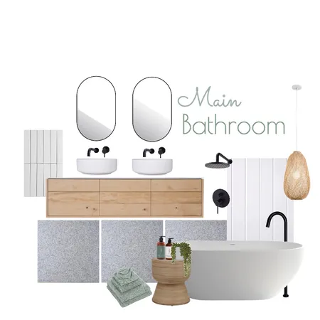 Main Bathroom Interior Design Mood Board by Currumbin Beach House on Style Sourcebook