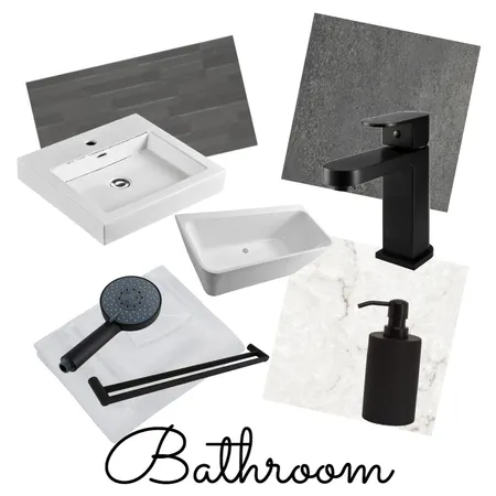 Monochrome Bathroom Interior Design Mood Board by meagan.claire on Style Sourcebook