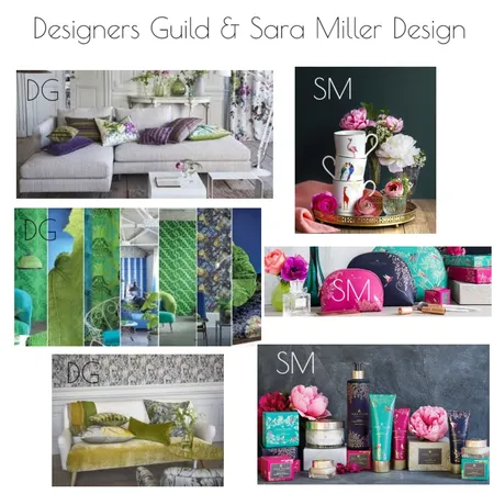 Designers Guild & Sara Miller Inspiration Interior Design Mood Board by Anne on Style Sourcebook