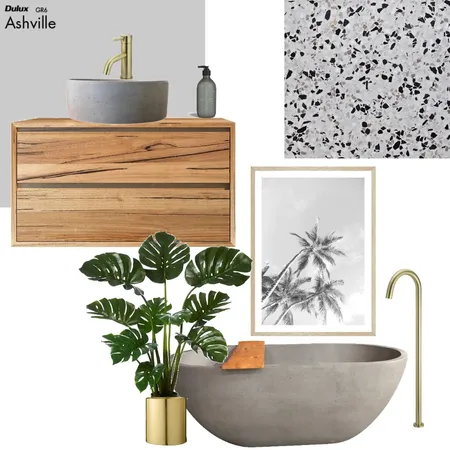 Concrete Bathroom Interior Design Mood Board by Fresh Start Styling & Designs on Style Sourcebook