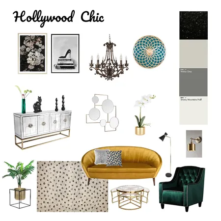 hollywood chic Interior Design Mood Board by G Cee on Style Sourcebook