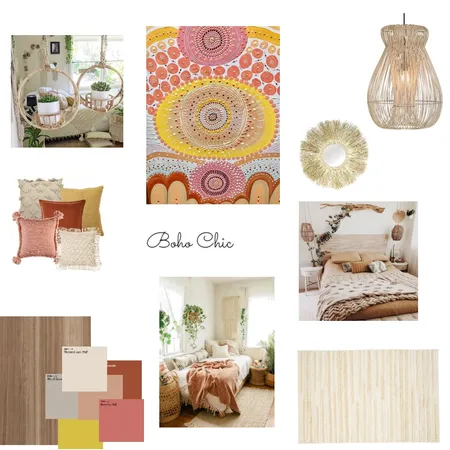 Boho Chic Bedroom Mod 3 Interior Design Mood Board by daretodreaminteriordesign on Style Sourcebook