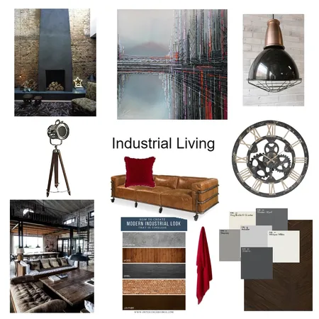 Industrial Living Mood Board Mod 3 Interior Design Mood Board by daretodreaminteriordesign on Style Sourcebook