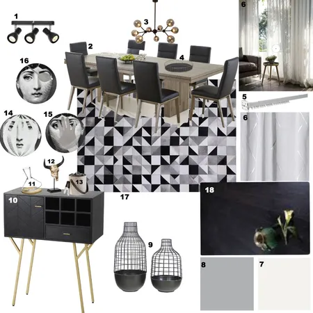 Dining Room Sample board Interior Design Mood Board by Purvi on Style Sourcebook