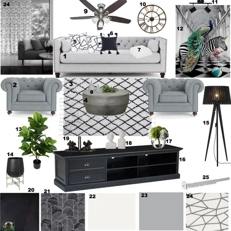 Living Room Sample Board Interior Design Mood Board by Purvi on Style Sourcebook