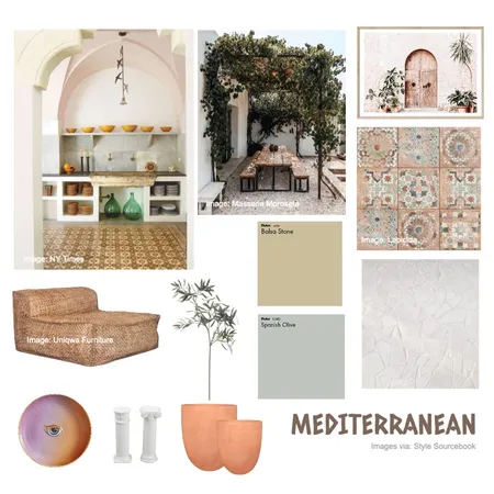 MEDITERRANEAN Interior Design Mood Board by RhiannonSmit on Style Sourcebook