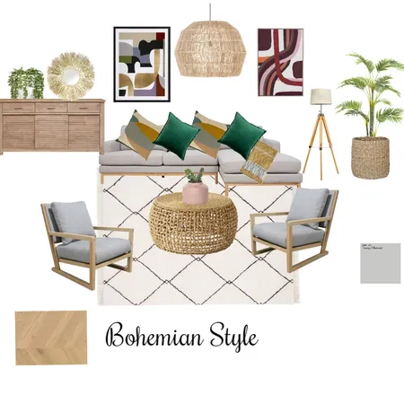 Bohemian Style - Living area Interior Design Mood Board by Candace- Storm on Style Sourcebook