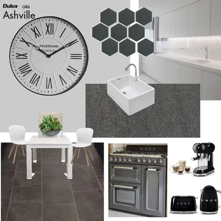 Modern Achromatic Kichen Interior Design Mood Board by StaceyO on Style Sourcebook