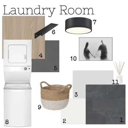 IDI Unit 9 Assignment: Laundry Room Interior Design Mood Board by Designs by Hannah Elizebeth on Style Sourcebook
