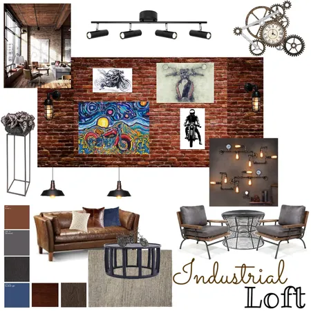 Industrial Loft Interior Design Mood Board by interiordelaluna on Style Sourcebook