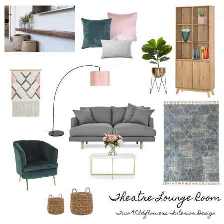Laura Theatre Lounge Room Interior Design Mood Board by Two Wildflowers on Style Sourcebook