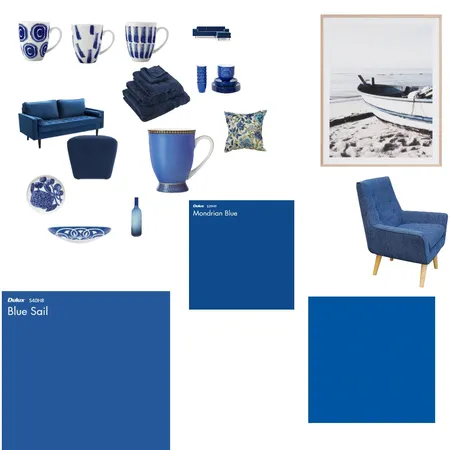 Pantone Classic Blue inspo Interior Design Mood Board by interiorology on Style Sourcebook