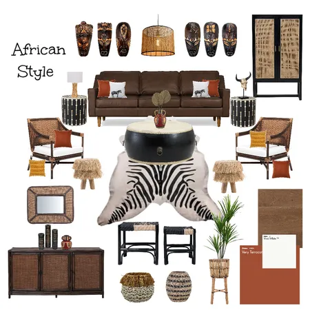 African Style Interior Design Mood Board by yalietsagoo on Style Sourcebook