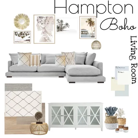 Hampton Boho Living Room Interior Design Mood Board by Rozee on Style Sourcebook