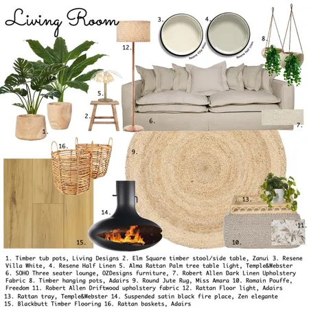 Module 9 Living room Interior Design Mood Board by Leafdesigns on Style Sourcebook