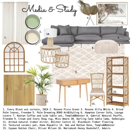 Media & Study Assignment 9 Interior Design Mood Board by Leafdesigns on Style Sourcebook