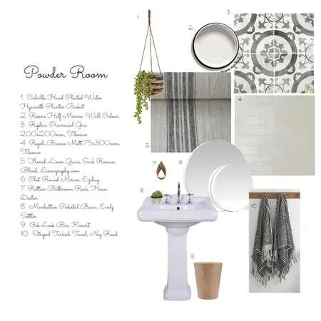 Powder Room Interior Design Mood Board by tracetallnz on Style Sourcebook