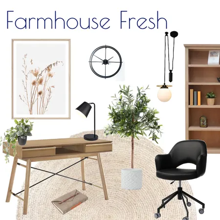 Farmhouse Fresh Study Interior Design Mood Board by Kohesive on Style Sourcebook