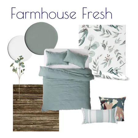 Farmhouse Fresh Flatlay Bedroom Interior Design Mood Board by Kohesive on Style Sourcebook