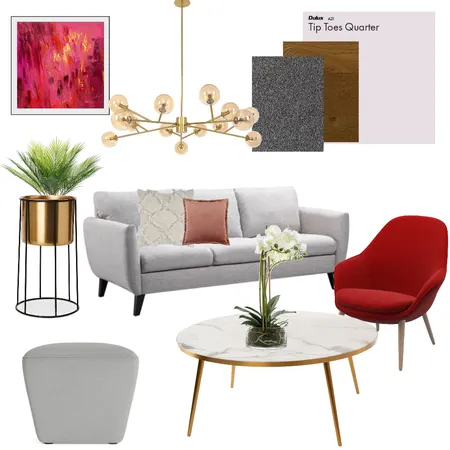 Touch of Red Interior Design Mood Board by Black Dahlia Interiors on Style Sourcebook