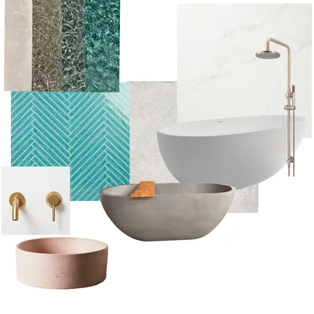 coastal luxe bathroom Interior Design Mood Board by Mill Handford on Style Sourcebook