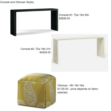 Karen Cooper console+ottoman Interior Design Mood Board by Intelligent Designs on Style Sourcebook