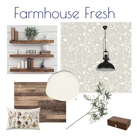 Farmhouse Fresh Flatlay Study Interior Design Mood Board by Kohesive on Style Sourcebook