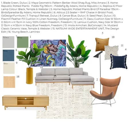 Room board- Living Room Interior Design Mood Board by JuliaPozzi on Style Sourcebook
