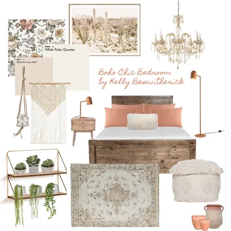 Boho Chic Bedroom Interior Design Mood Board by kellybeswitherick on Style Sourcebook
