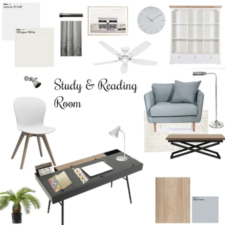 Study & Reading Room Interior Design Mood Board by Reveur Decor on Style Sourcebook