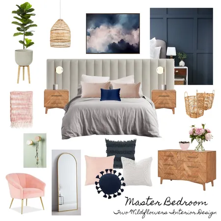 Laura Master Bedroom Interior Design Mood Board by Two Wildflowers on Style Sourcebook