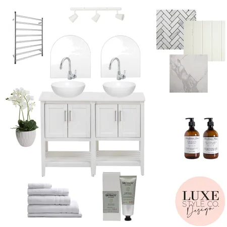 Modern farm bathroom Interior Design Mood Board by Luxe Style Co. on Style Sourcebook