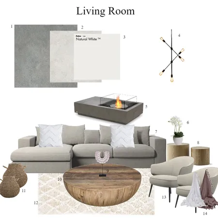 Living Room Sample Board Interior Design Mood Board by Sam on Style Sourcebook