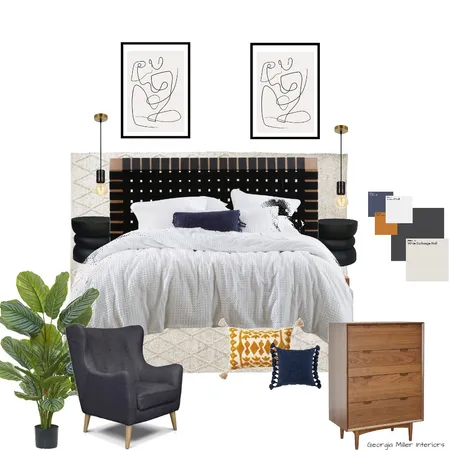 soft industrial bedroom Interior Design Mood Board by georgiamiller on Style Sourcebook