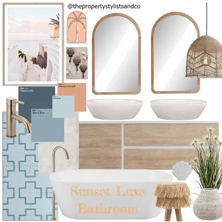 Sunset Luxe Bathroom Interior Design Mood Board by The Property Stylists & Co on Style Sourcebook