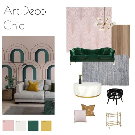 Art Deco Glam Interior Design Mood Board by Seruni Interior on Style Sourcebook