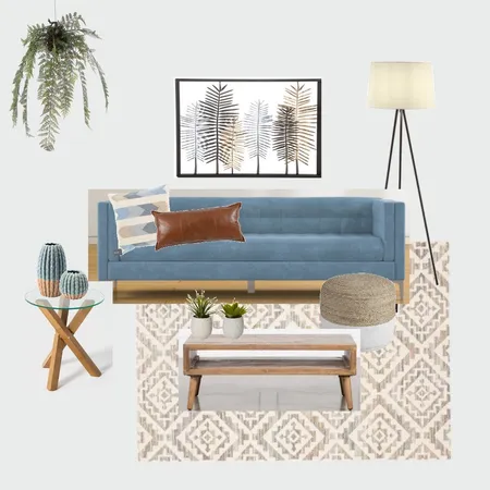 Natural Blues Living Room Interior Design Mood Board by Designs by Sydney on Style Sourcebook