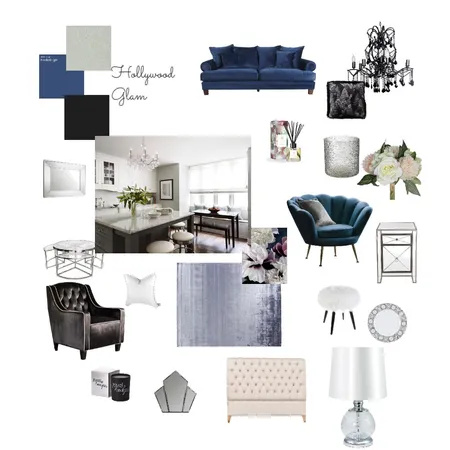 Hollywood Glam Interior Design Mood Board by Gemmabocco on Style Sourcebook
