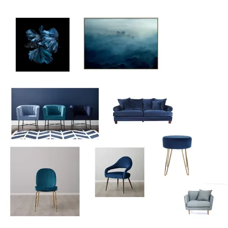 Blues Interior Design Mood Board by Kaki on Style Sourcebook