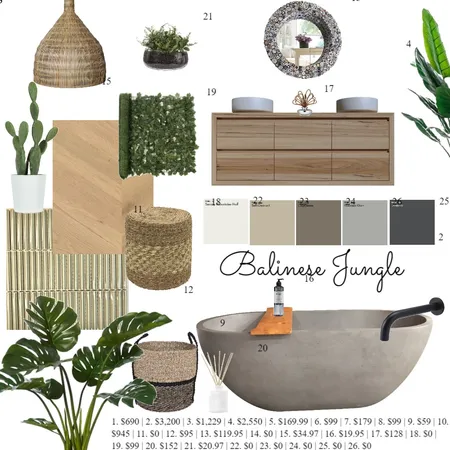 Balinese Jungle Interior Design Mood Board by RizkyNA on Style Sourcebook