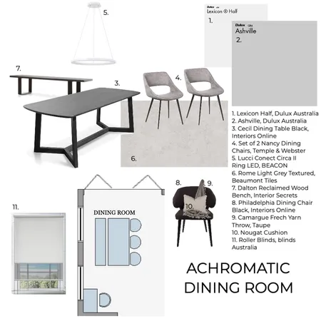 Dining Room Interior Design Mood Board by jasmine-jayne-simmons@hotmail.com on Style Sourcebook
