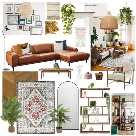 Boho Chic Living Room Interior Design Mood Board by heidimay on Style Sourcebook