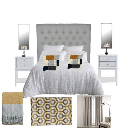 Modern Minimalist Bedroom Interior Design Mood Board by diyadesign_interiors on Style Sourcebook