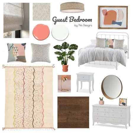 Sample Board - Guest Bedroom Interior Design Mood Board by Nis Interiors on Style Sourcebook