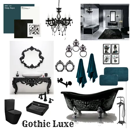 Gothic Luxe Interior Design Mood Board by redkrl on Style Sourcebook