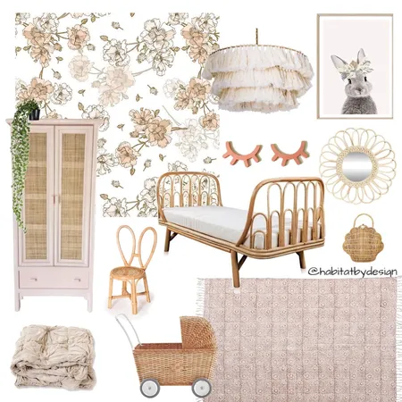 Vintage Girl's Bedroom Interior Design Mood Board by Habitat_by_Design on Style Sourcebook