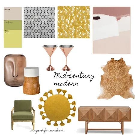 Mid-Century mood board Interior Design Mood Board by Jo Murphy on Style Sourcebook