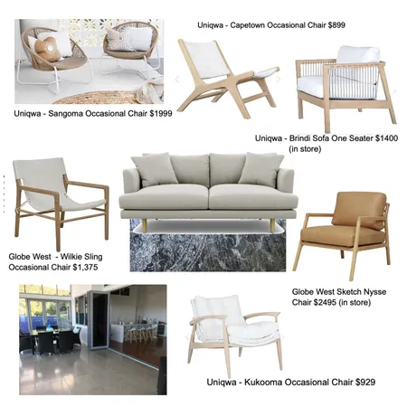 Kari Moodboard Occasional Chair Options Interior Design Mood Board by bronteskaines on Style Sourcebook